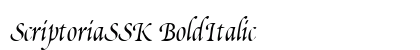 ScriptoriaSSK BoldItalic font free download