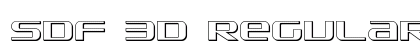 SDF 3D Regular font free download