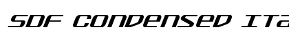SDF Condensed Italic Condensed Italic font free download