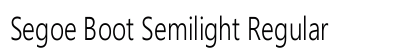 Segoe Boot Semilight Regular font free download