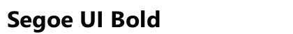 Segoe UI Bold Preview
