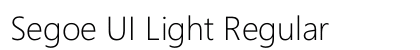 Segoe UI Light Regular Font Preview