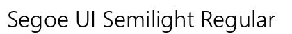 Segoe UI Semilight Regular font free download