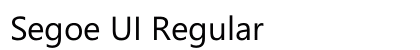 Segoe UI Regular font free download
