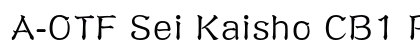 A-OTF Sei Kaisho CB1 Pr5 Regular font free download