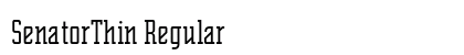 SenatorThin Regular font free download