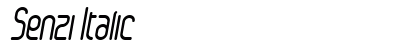 Senzi Italic font free download