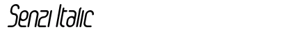 Senzi Italic font free download