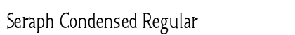 Seraph Condensed Regular Preview