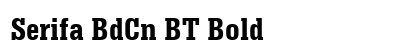 Serifa BdCn BT Bold Preview