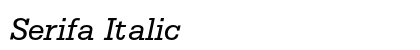 Serifa Italic Preview