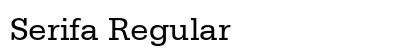 Serifa Regular font free download