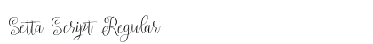 Setta Script Regular Preview