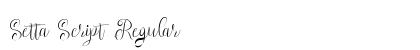 Setta Script Regular font free download