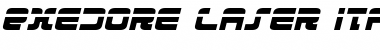 Exedore Laser Italic Font