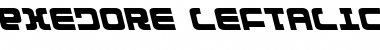 Exedore Leftalic Italic Font