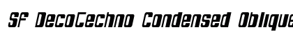 SF DecoTechno Condensed Oblique preview