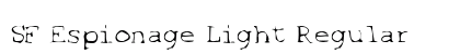SF Espionage Light Regular Font Preview