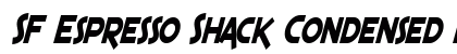 SF Espresso Shack Condensed Bold Italic Preview