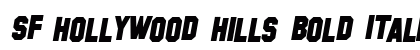SF Hollywood Hills Bold Italic Preview