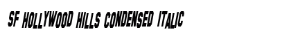SF Hollywood Hills Condensed Italic Preview