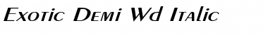 Exotic-Demi Wd Itc Italic Font