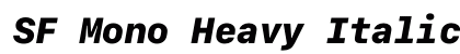 SF Mono Heavy Italic Preview