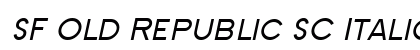 SF Old Republic SC Italic font free download