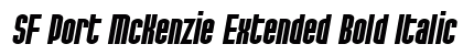 SF Port McKenzie Extended Bold Italic Preview