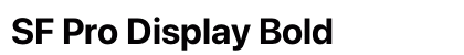 SF Pro Display Bold Preview