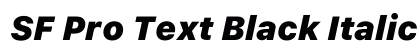 SF Pro Text Black Italic Preview
