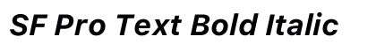SF Pro Text Bold Italic Preview