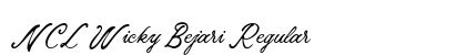 NCL Wicky Bejari Regular Font Preview