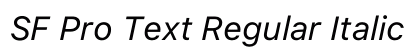 SF Pro Text Regular Italic font free download
