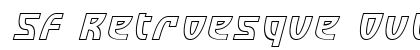 SF Retroesque Outline Italic font free download