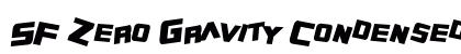 SF Zero Gravity Condensed Bold Italic Preview