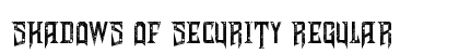 Shadows of Security Regular font free download
