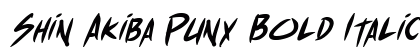 Shin Akiba Punx Bold Italic preview Shin Akiba Punx Bold Italic preview