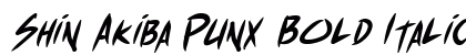 Shin Akiba Punx Bold Italic preview Shin Akiba Punx Bold Italic preview
