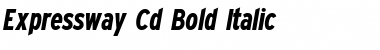 Expressway Condensed Bold Italic Font