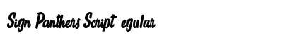 Sign Panthers Script Regular font free download
