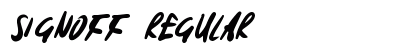 Signoff Regular font free download