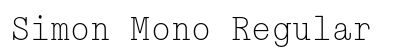 Simon Mono Regular font free download