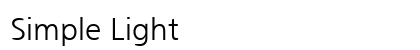 Simple Light font free download