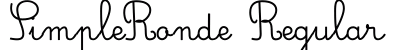 SimpleRonde Regular font free download