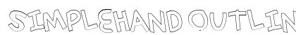 simplehand outline Regular Font Preview