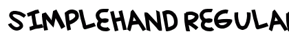 simplehand Regular Font Preview
