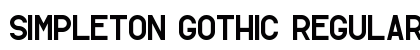 Simpleton Gothic Regular font free download