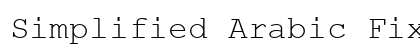 Simplified Arabic Fixed Regular font free download