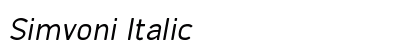 Simvoni Italic preview